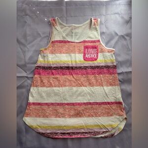 Justice Girls Striped Tank Top – Love Justice – Size 14/16
